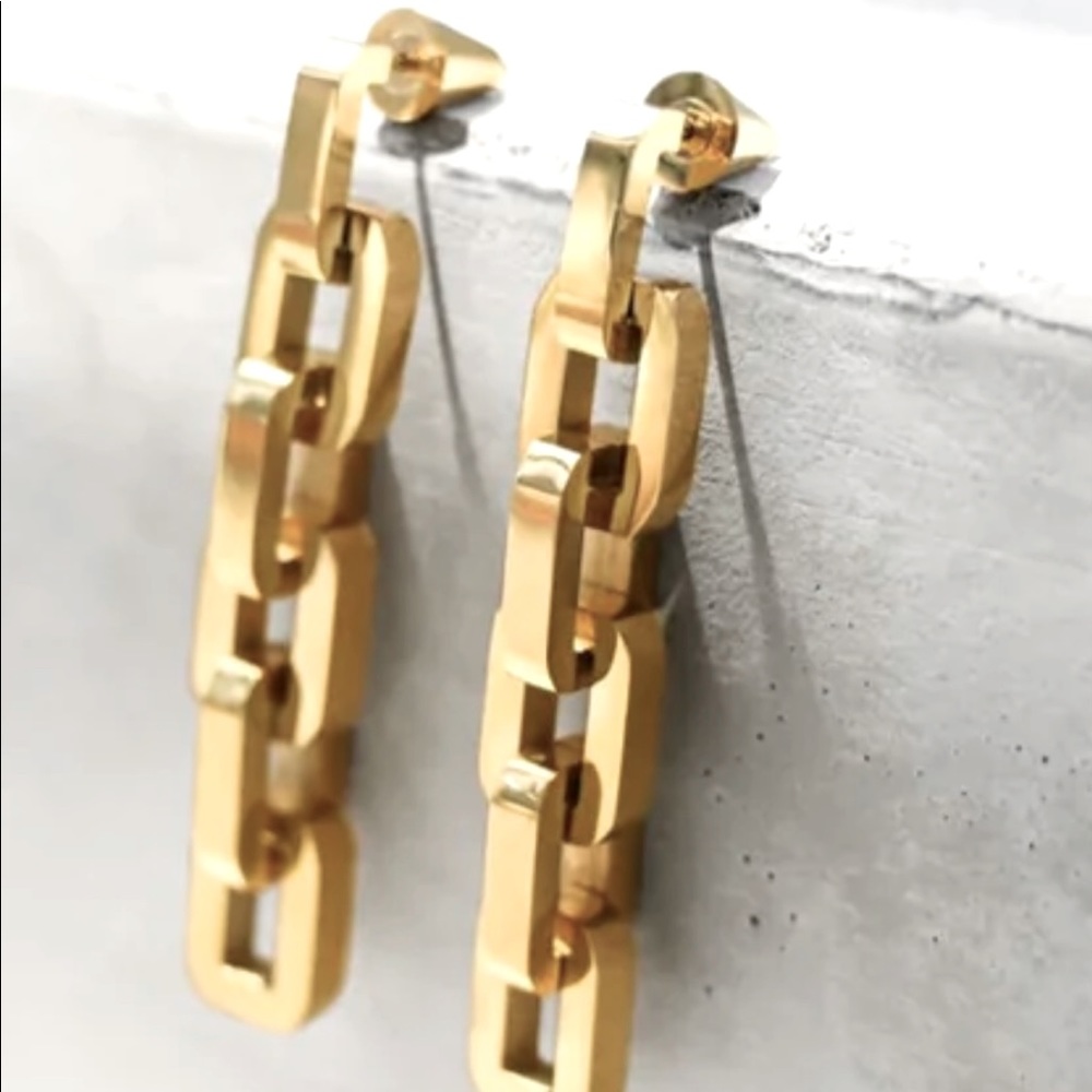 Eddie Borgo - Supra Link Earrings - Gold